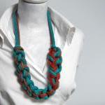 Blue Green And Mixed Colors Knitted And Crocheted..